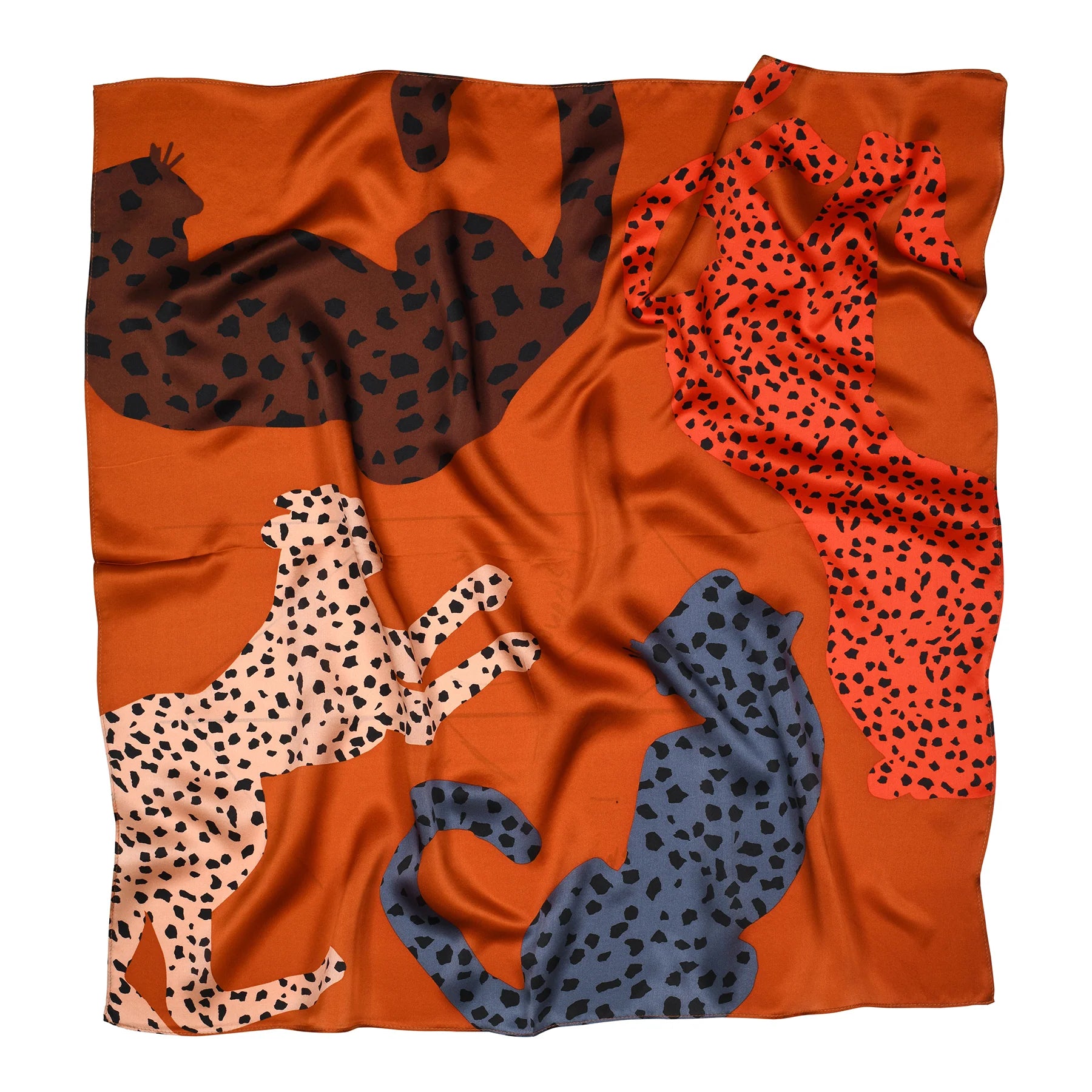 Gemma silk scarf - Barn red