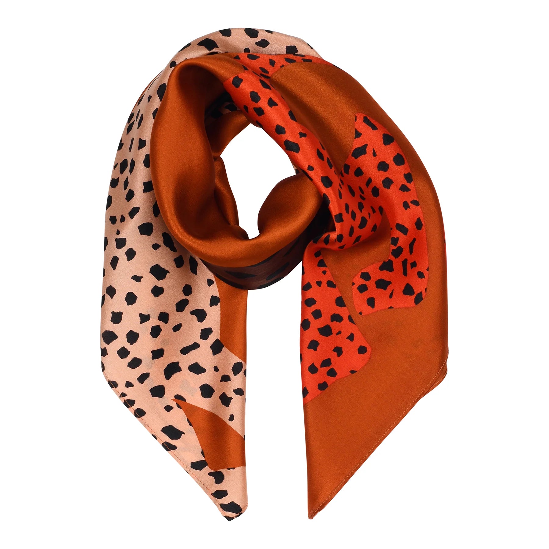 Gemma silk scarf - Barn red