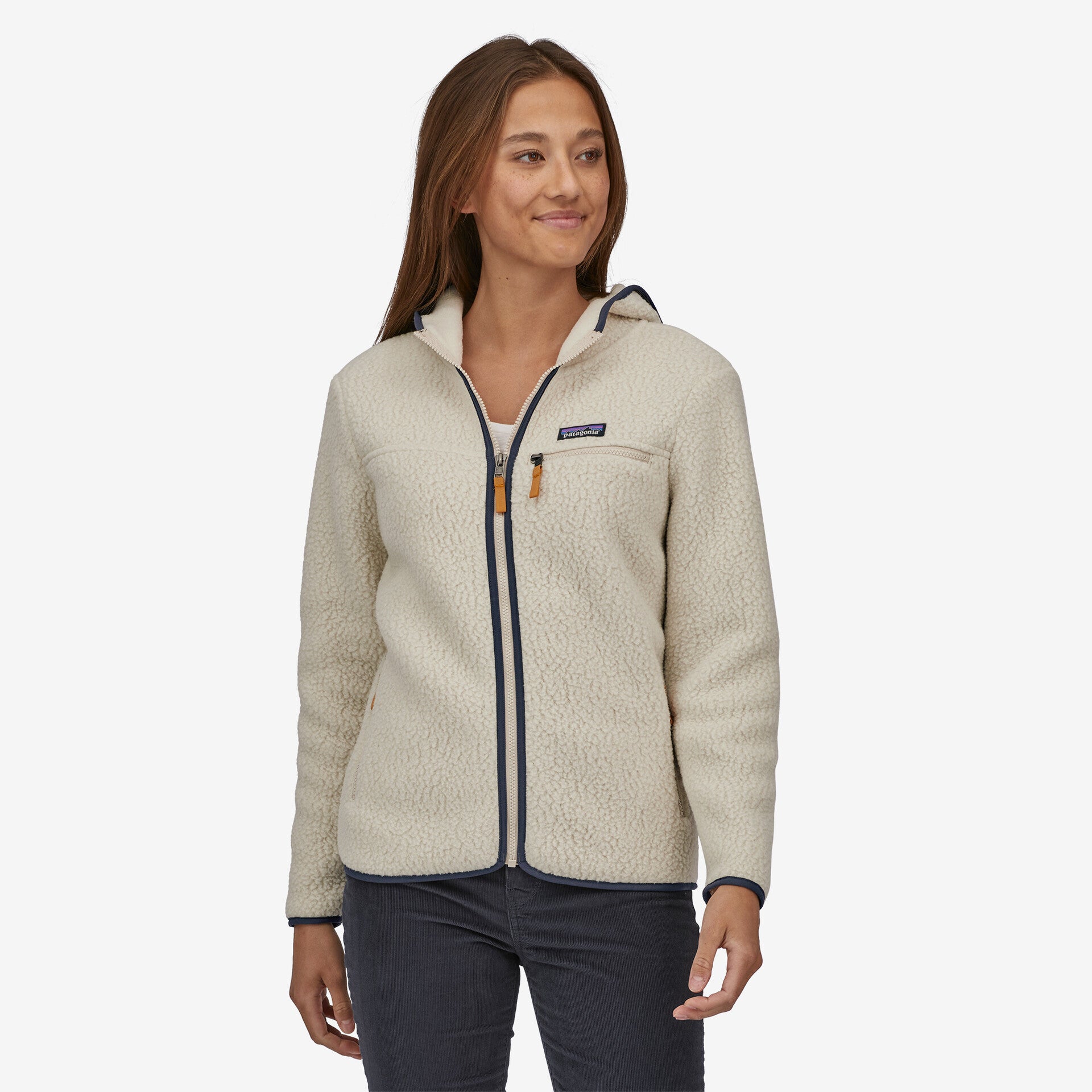 Women's Retro Pile Fleece Hoody - Pelican