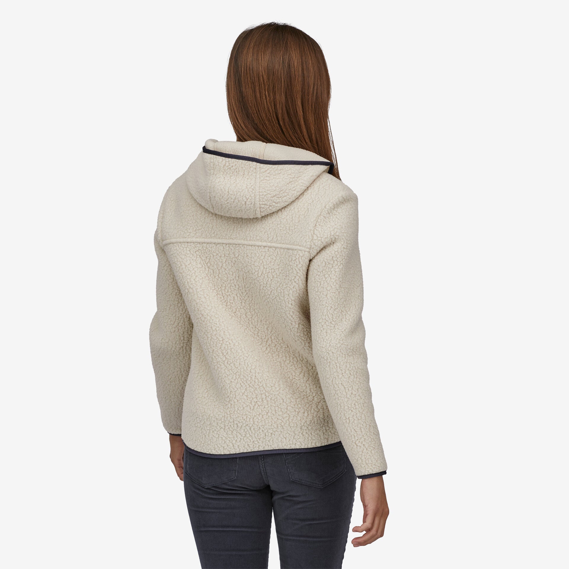 Women's Retro Pile Fleece Hoody - Pelican