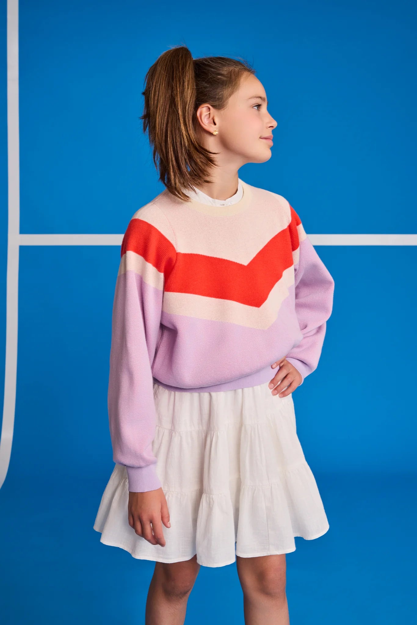 Jess C-Neck Stripe Sweater