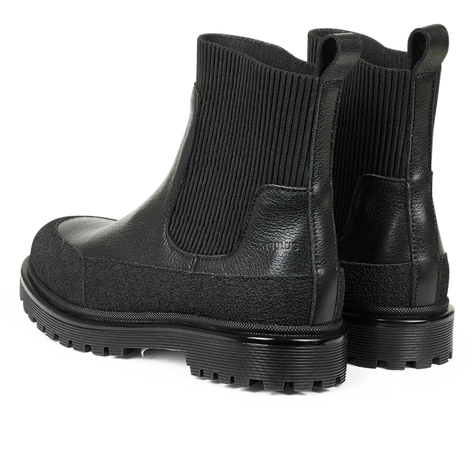 Kids Chelsea Boot w. Track Sole - Black