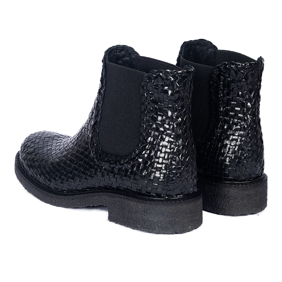 Hand Braided Boot - Black
