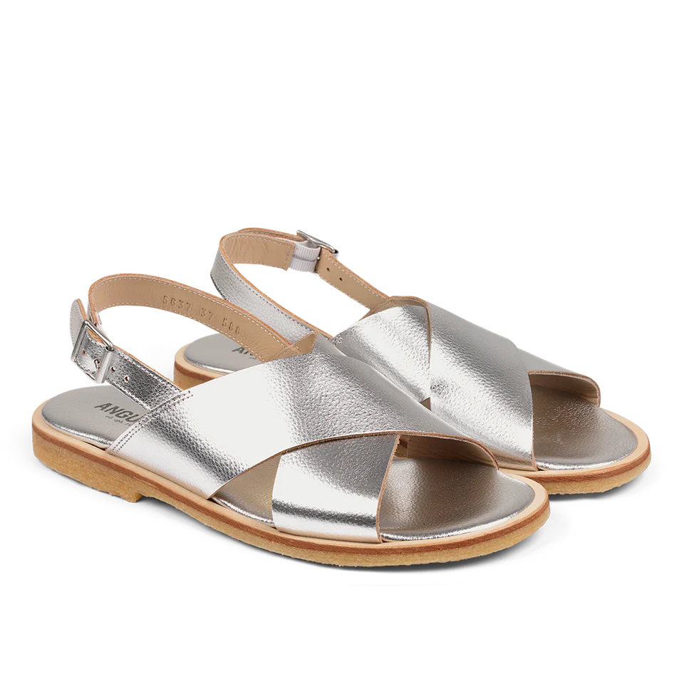 Klassische Cross-Sandale - Silber