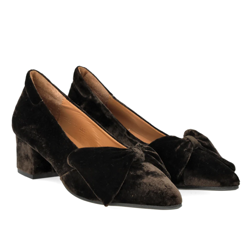 Schleifenpumps - Velvet Brown