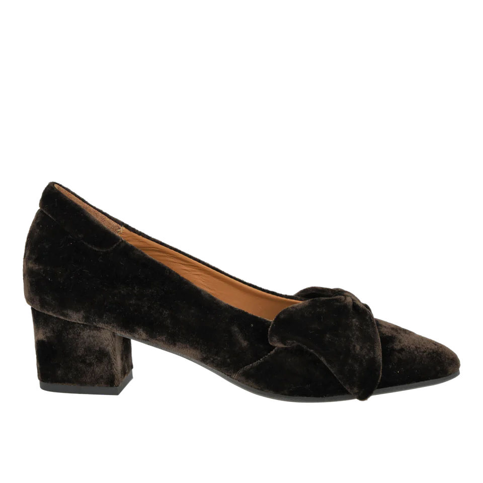 Schleifenpumps - Velvet Brown