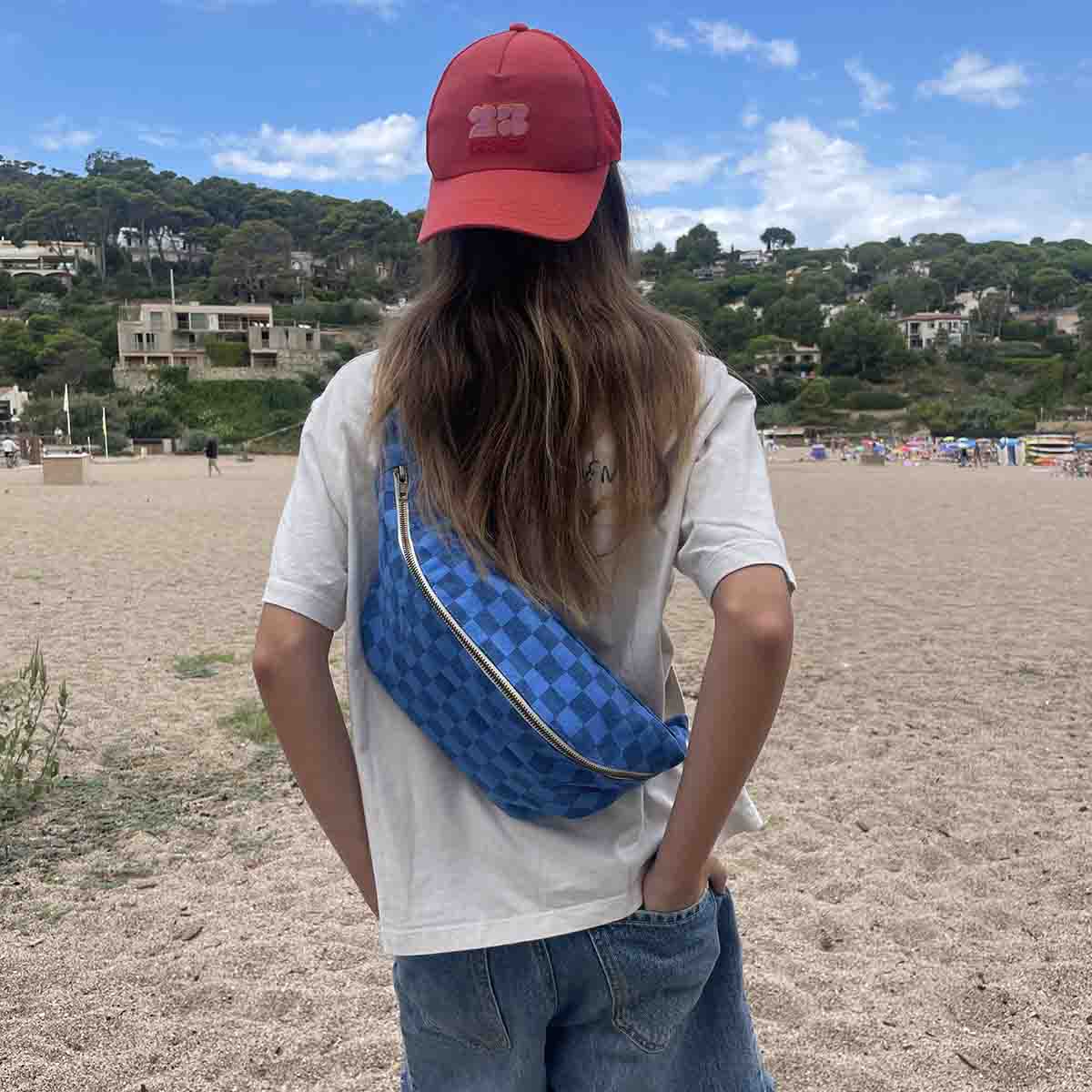 Gürteltasche Banana Check - Blue