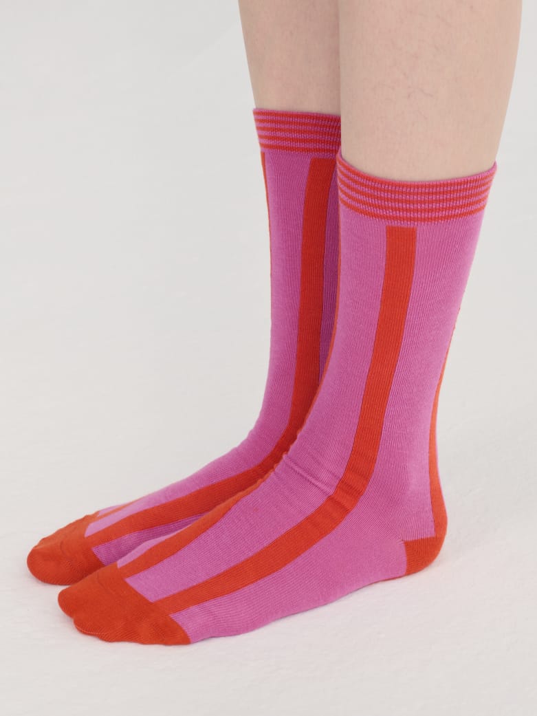Pink Cotton Long Socks