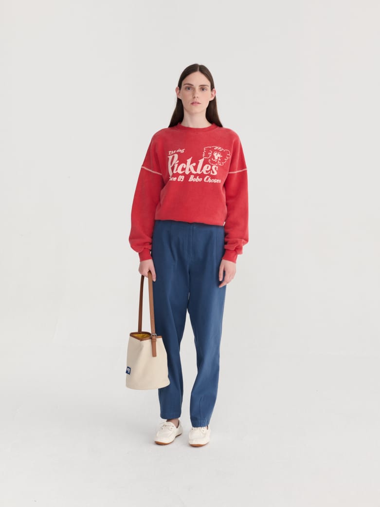 Pleated Straight Leg - Navy