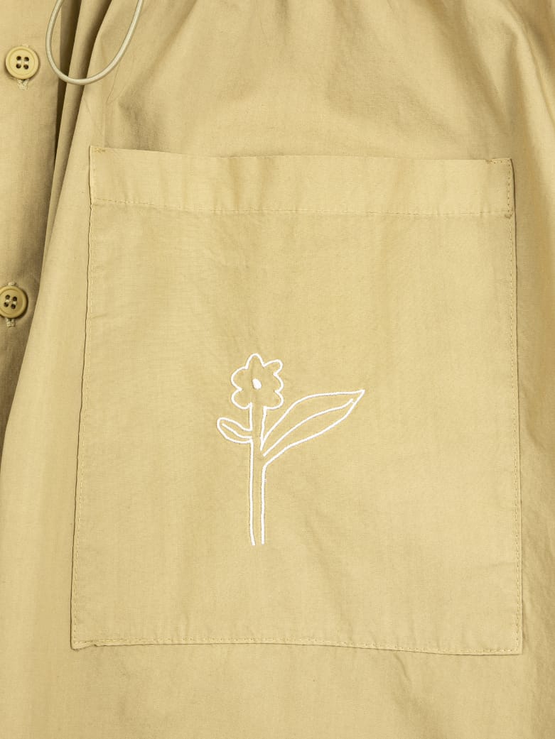 Round Collar Dress - Khaki