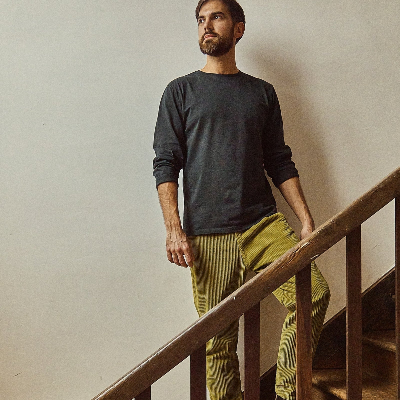 Coquelicot Corduroy Pants - Green Moss