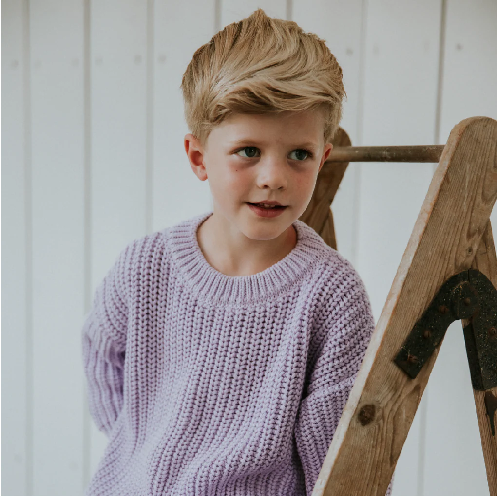 Chunky Knit Sweater - Lilac