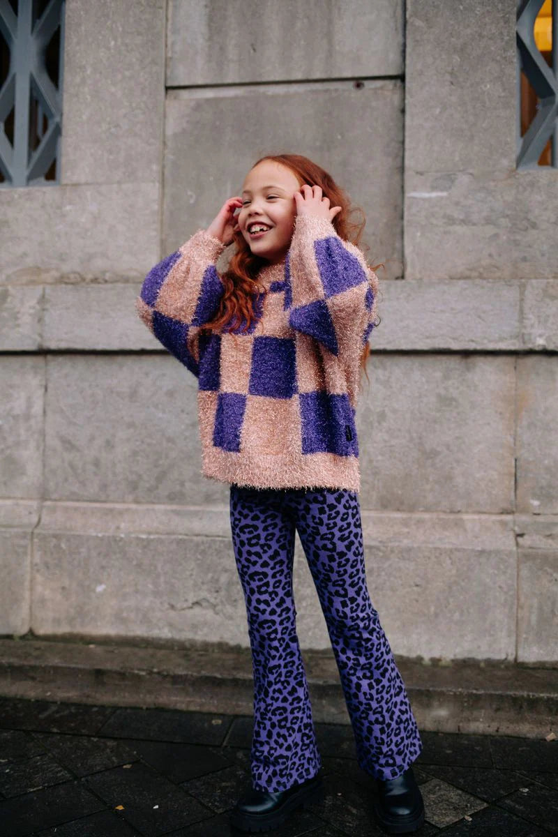 Leopard Flared Purple Leggins