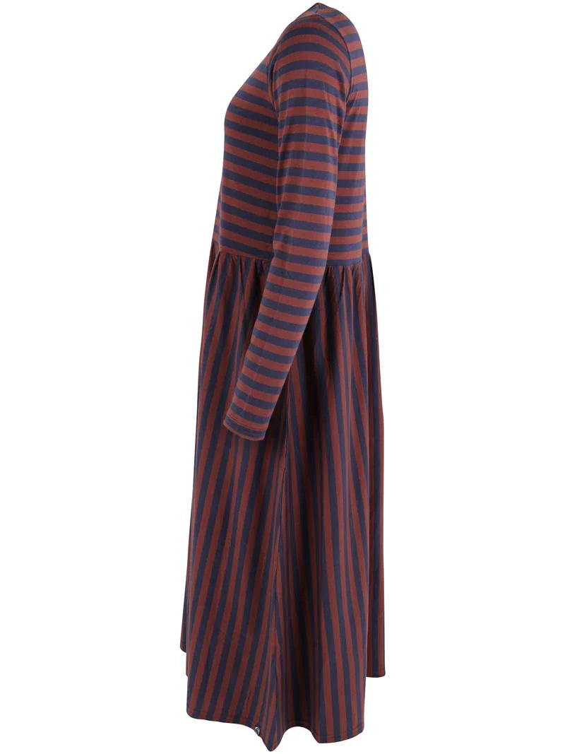 LS Modal Dress - Navy / Merlot