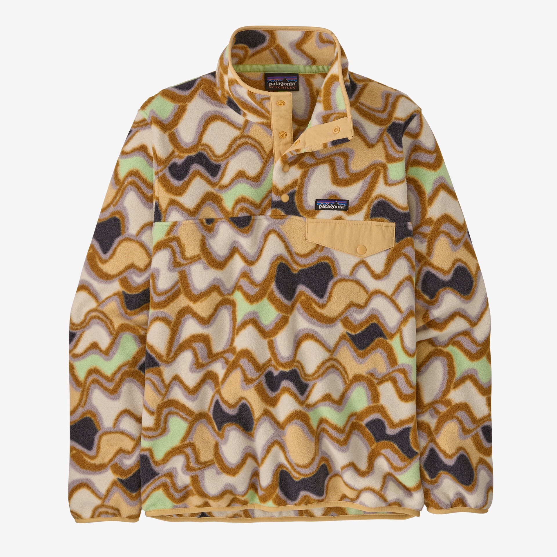 Women's Lightweight Synchilla® Snap-T® Fleece Pullover - Small Currents: Natural