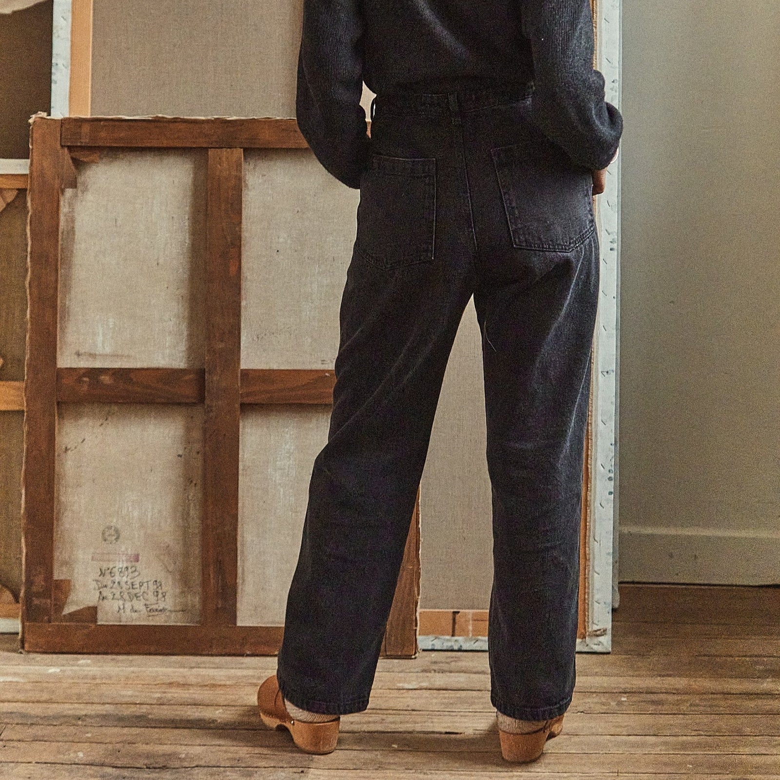 Gentiane Long Trousers - Denim-Noir