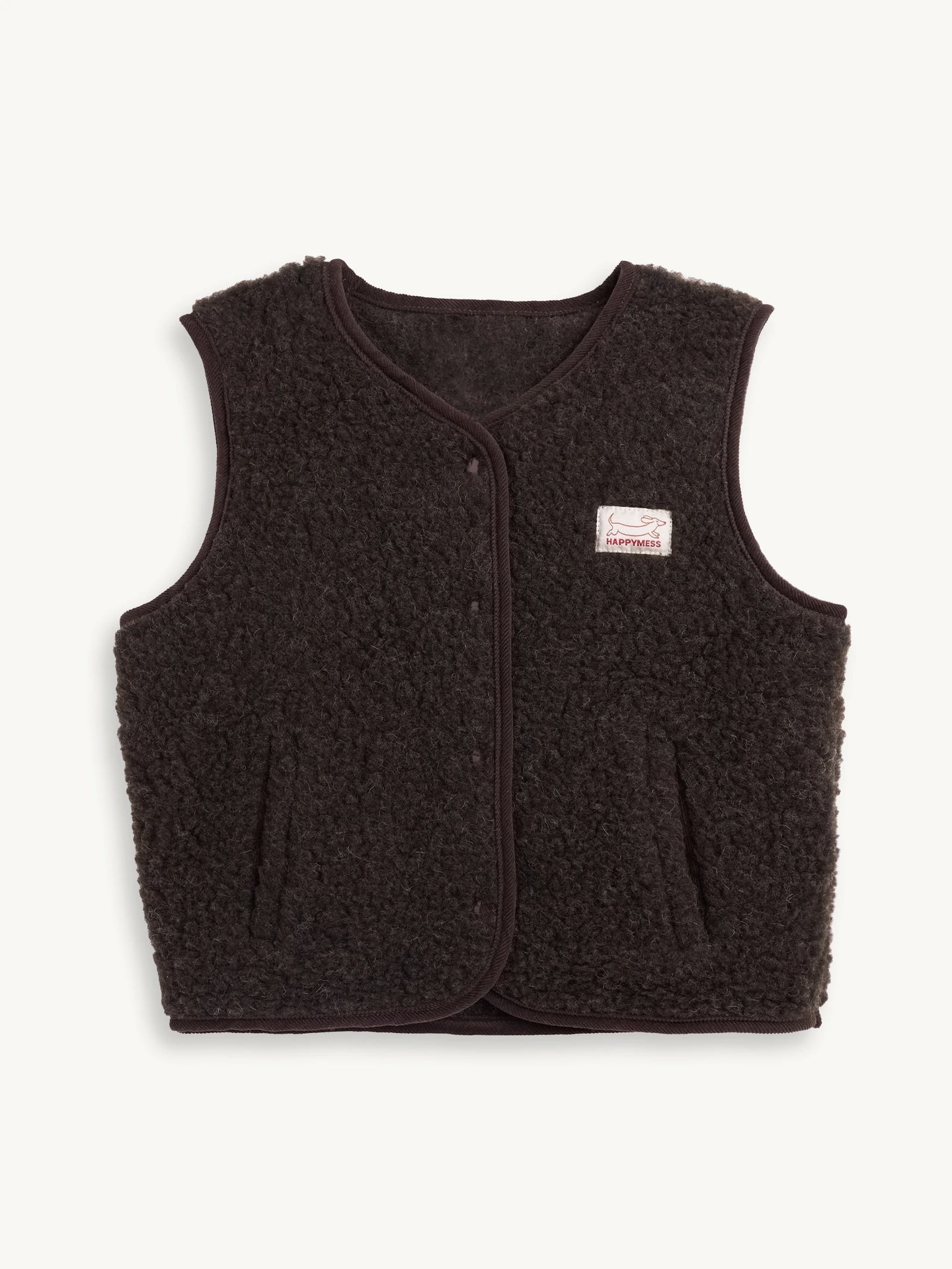 Merino Weste Kids - Chocolate Brown