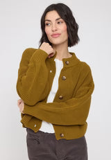 Knit Cardigan - Golden Olive