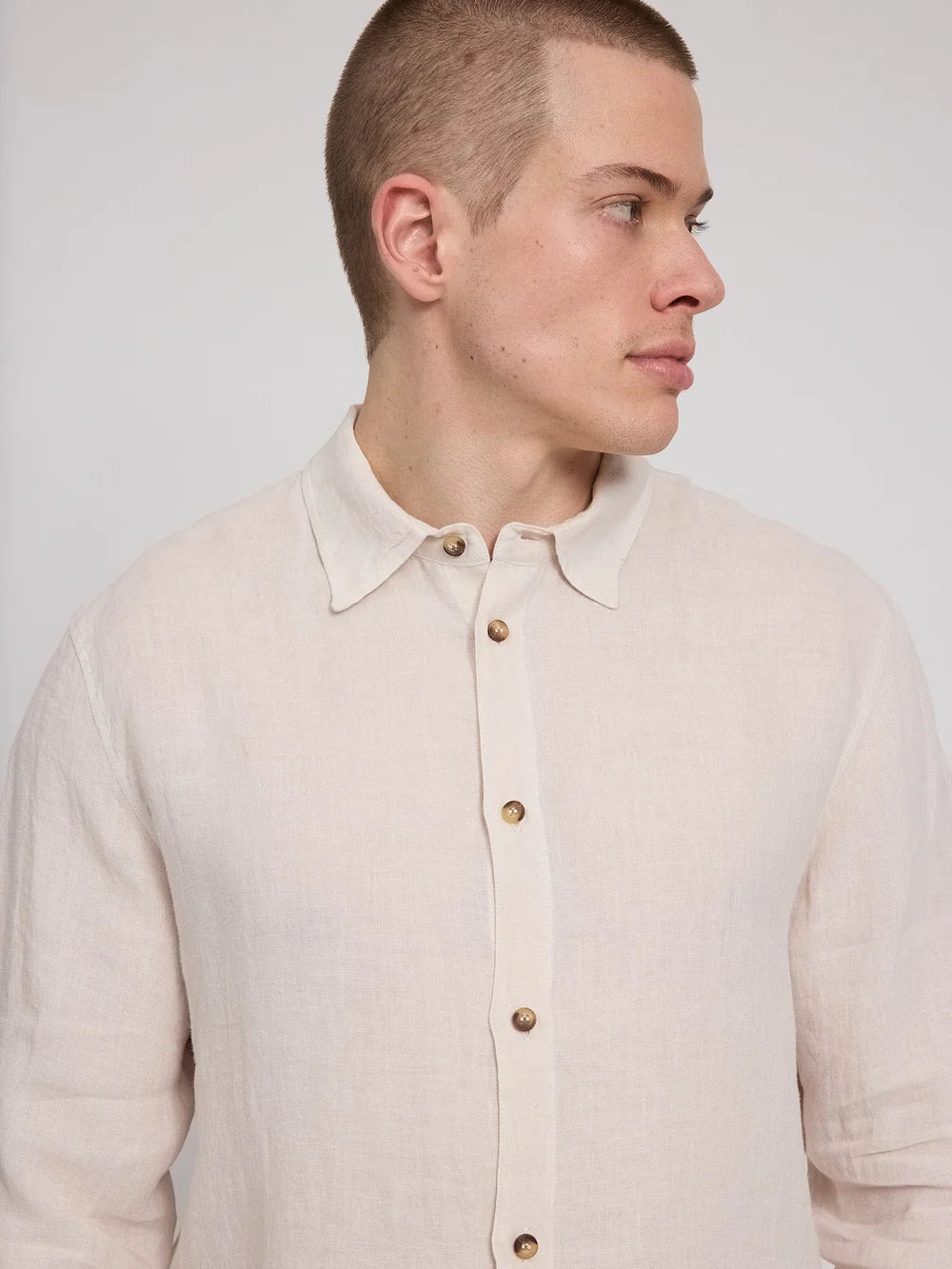 Classic Linen Shirt - Moon