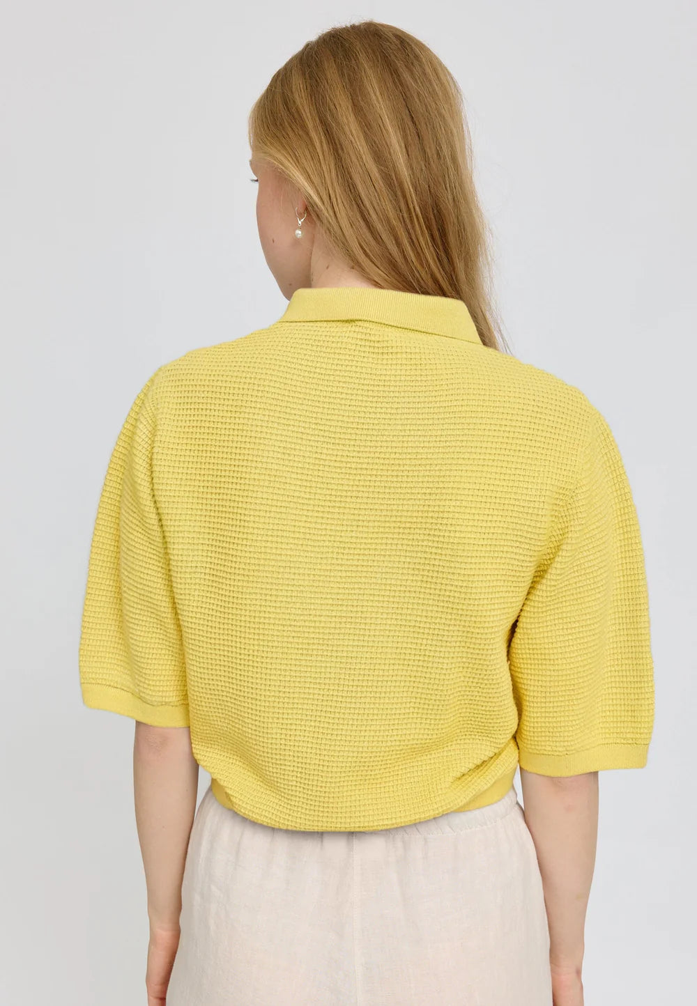 Knit Polo - Pastel Yellow