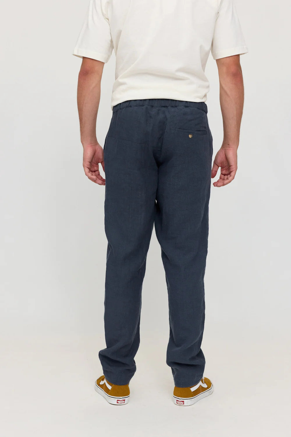 Regular Linen Pants - Ink Blue