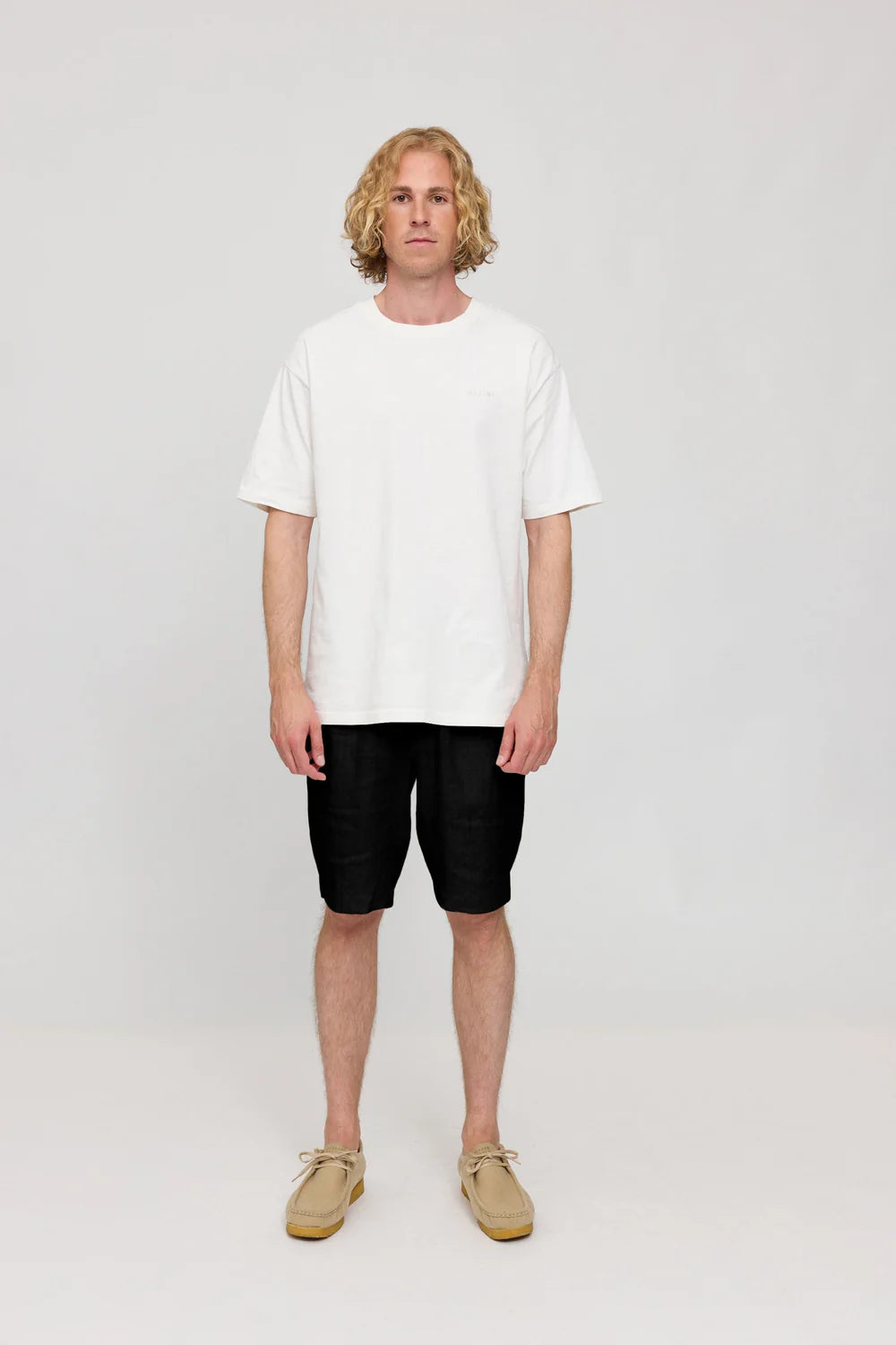 Regular Linen Shorts - Black