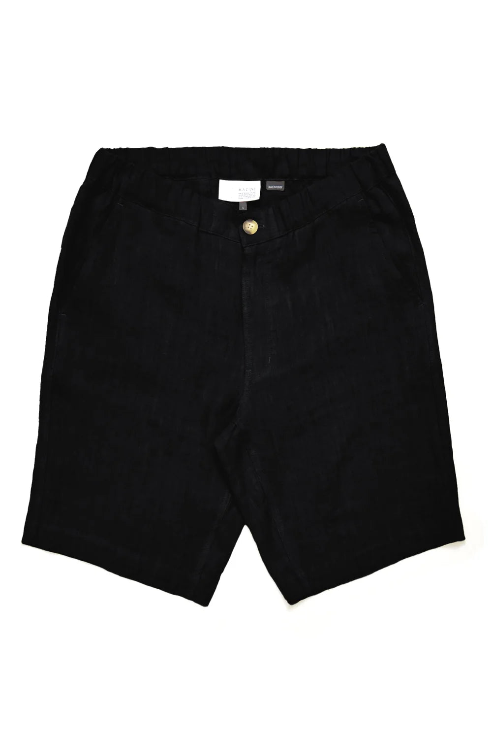 Regular Linen Shorts - Black