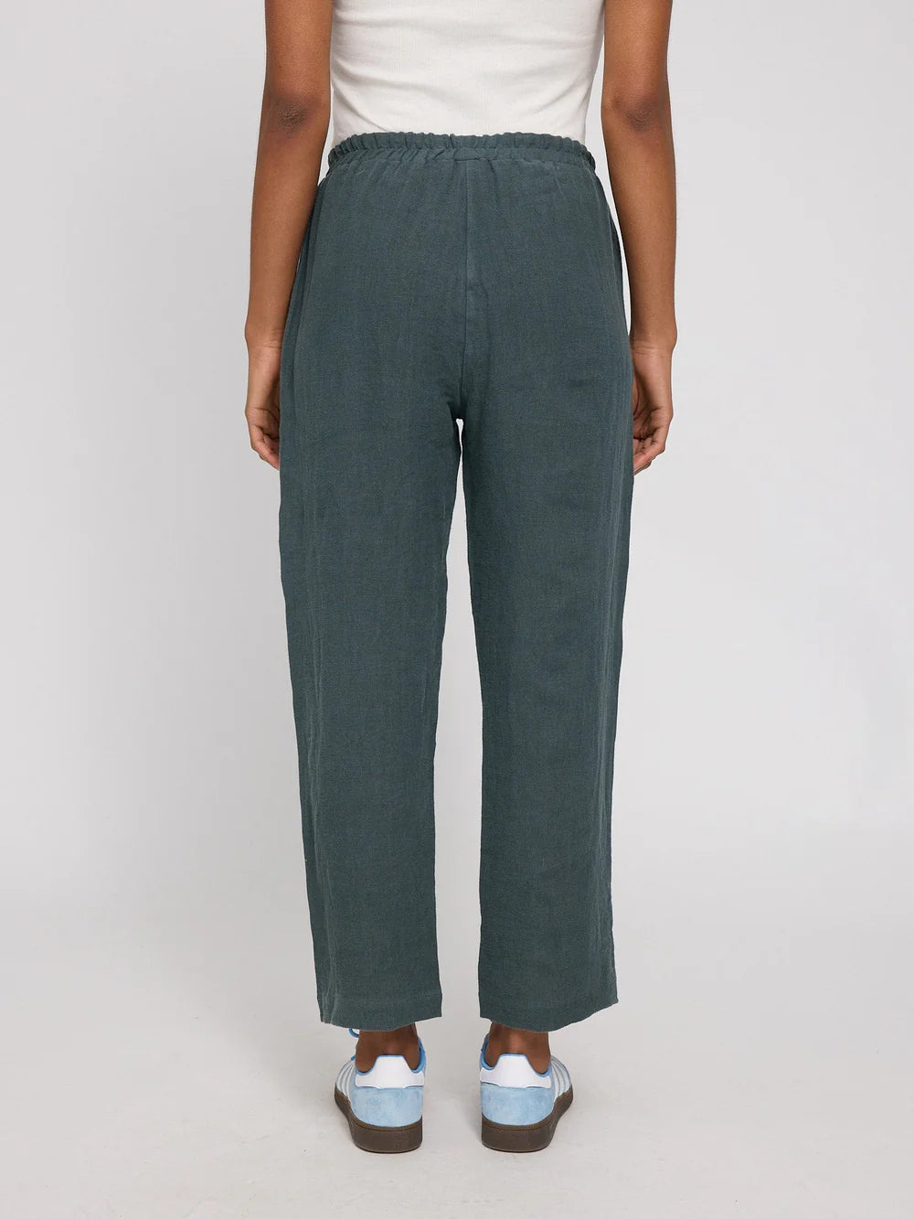 Straight Leg Linen Pants - Bottle