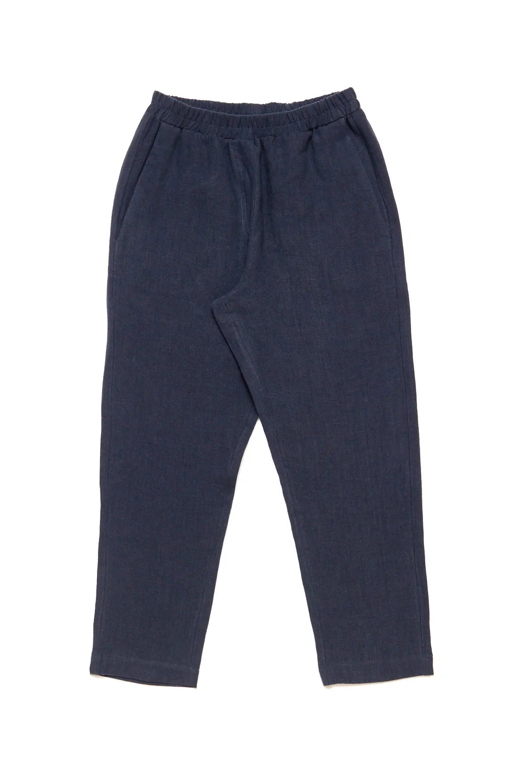 Straight Leg Linen Pants - Ink Blue