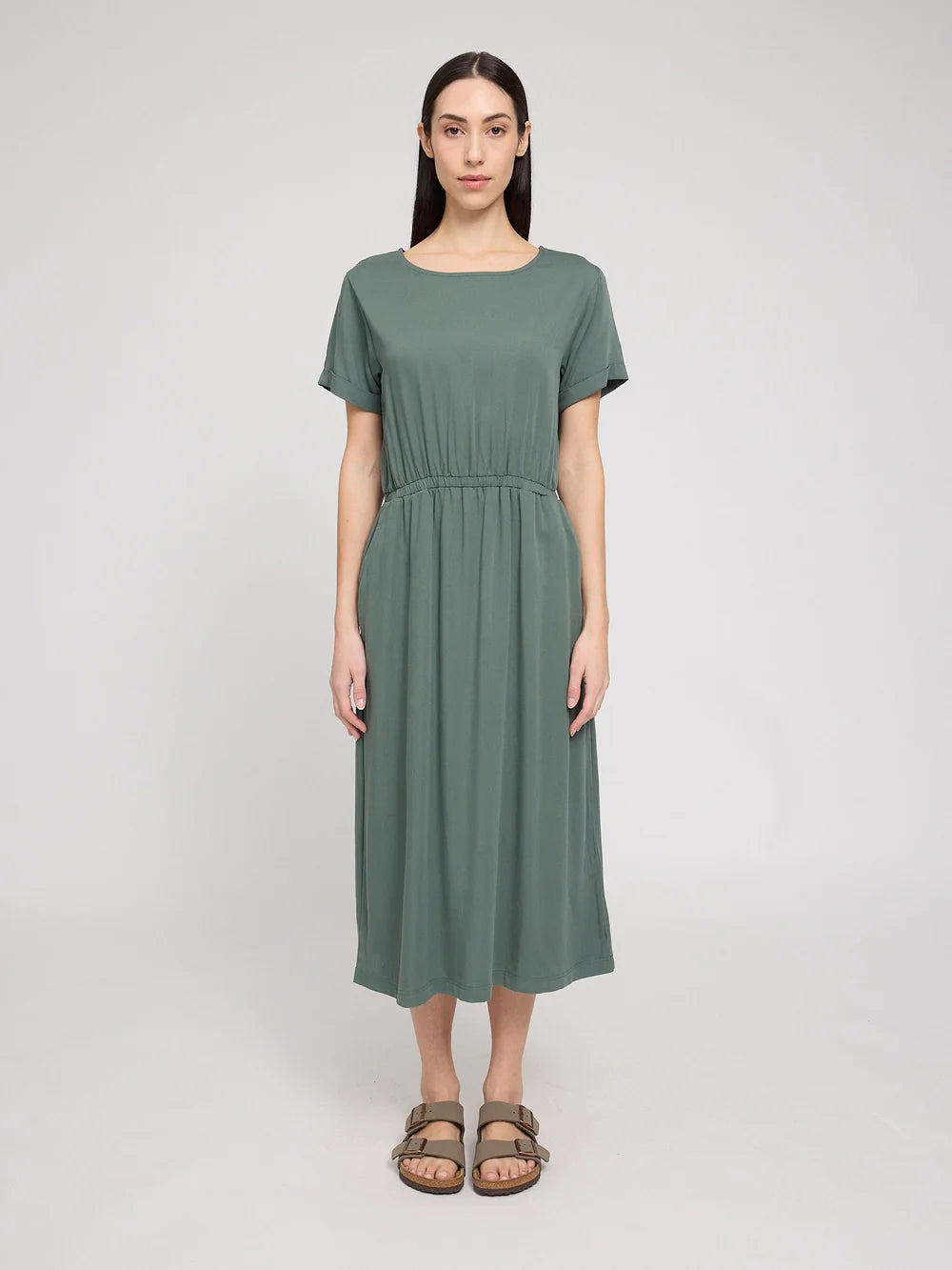 Viscose Midi Dress - Bottle