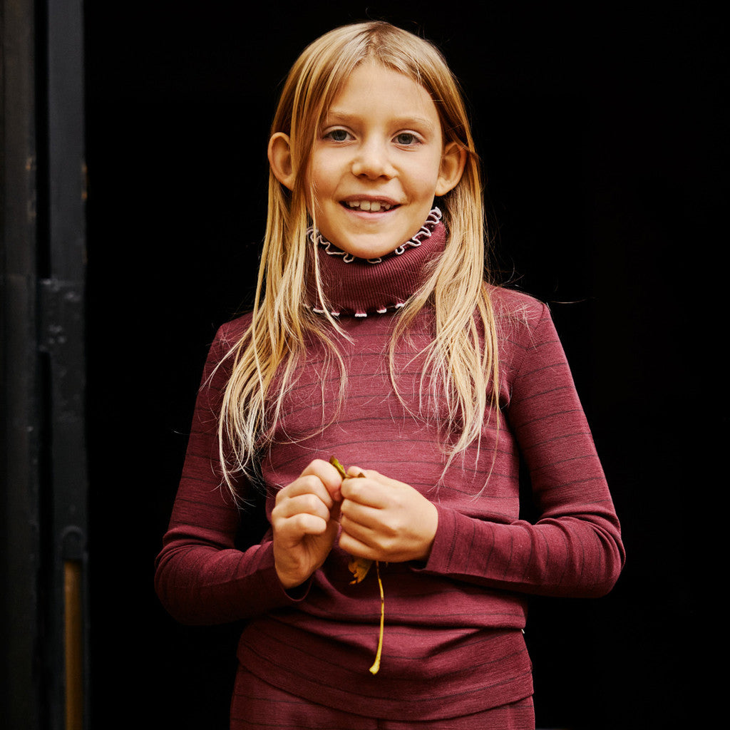Aha Schlauchschal - Bordeaux with Peony