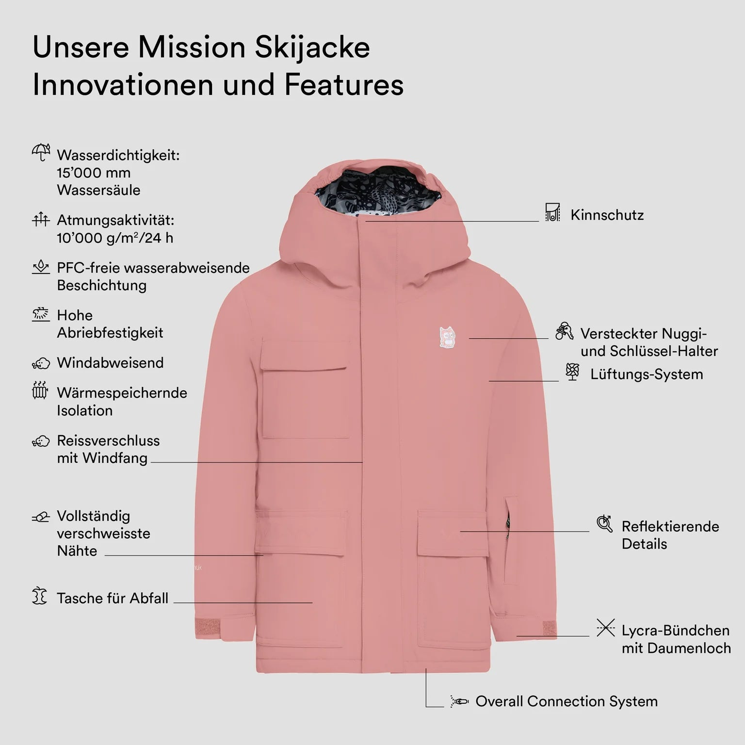 Mission Winterjacke - Rose