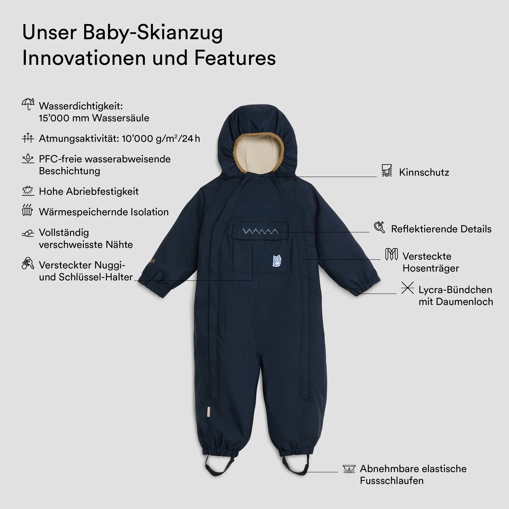 Zack Baby Skianzug - Navy