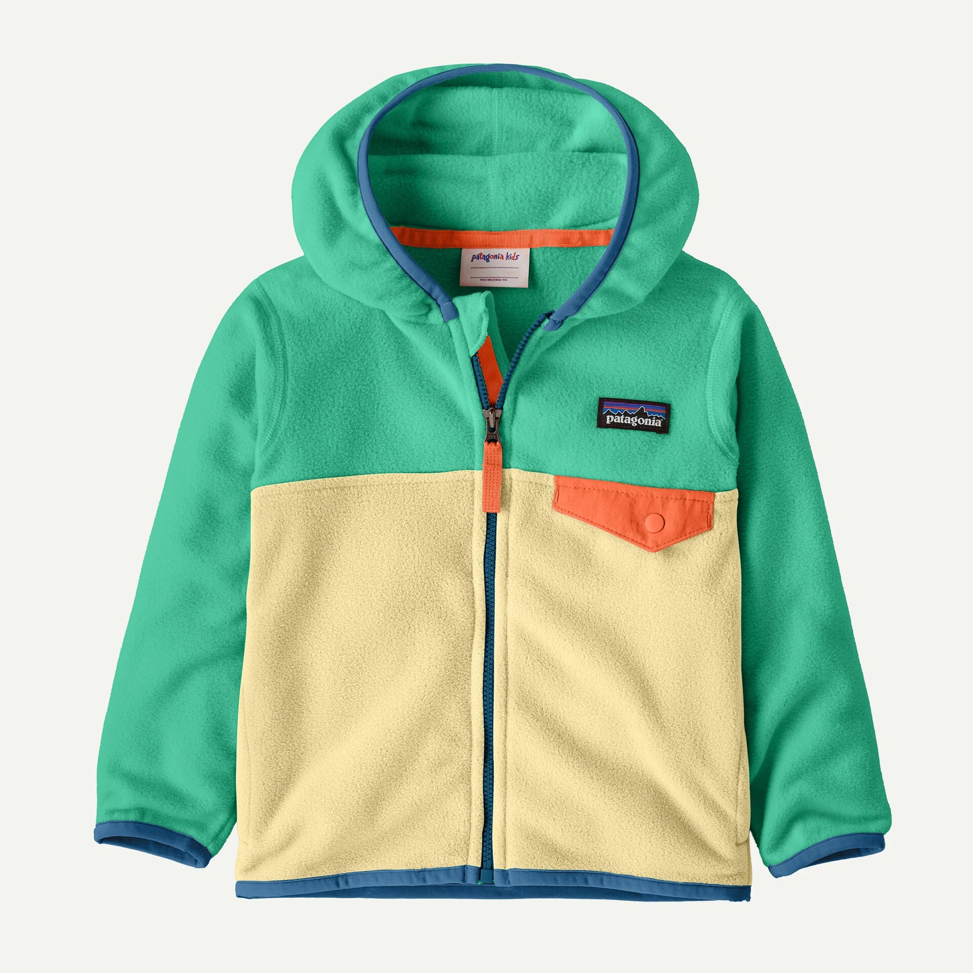 Baby Micro D™ Snap-T® Fleece Jacket - Buttercup Yellow/Aqua Stone