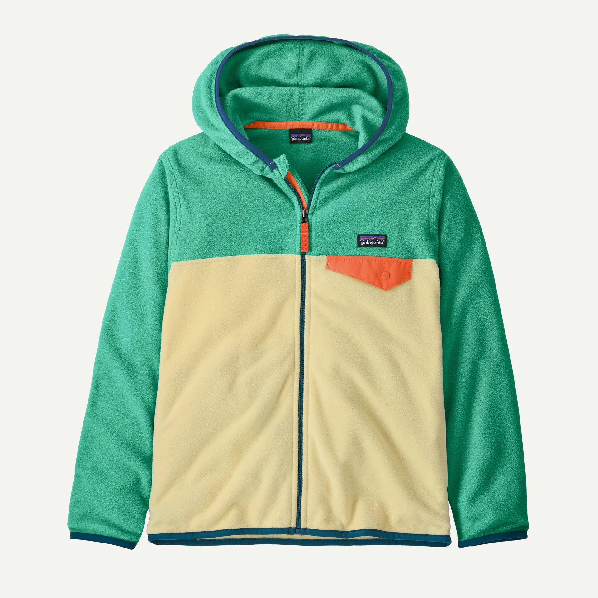 Kids' Micro D™ Snap-T® Fleece Jacket - Buttercup Yellow/Aqua Stone
