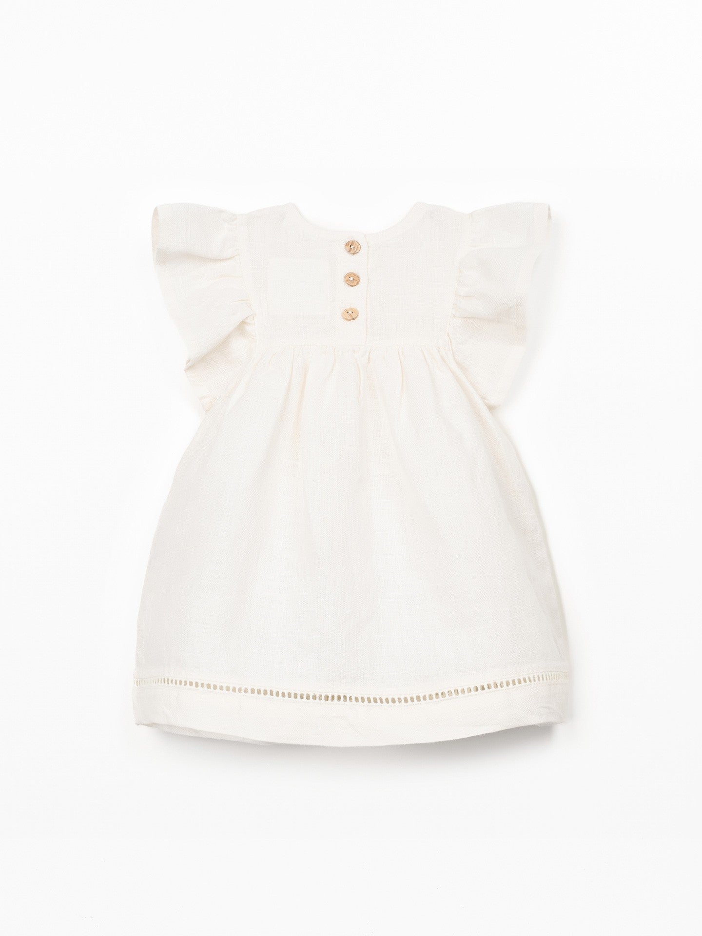 Baby Linen Dress - White