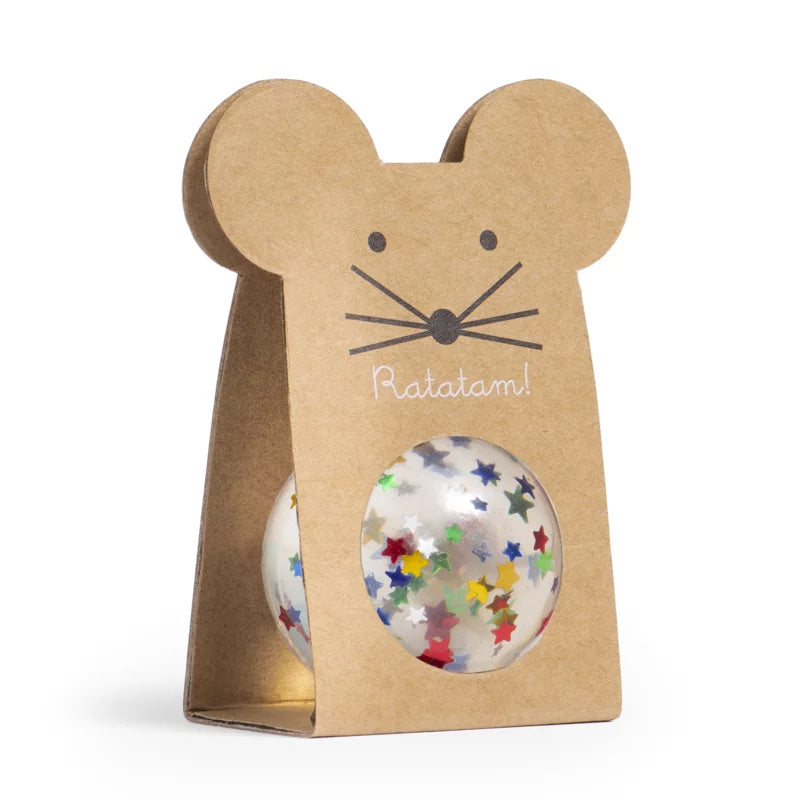 Glitzer Springball - Stern - 43mm