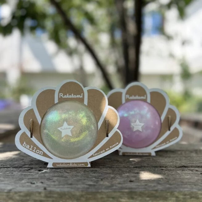 Shell Ball - Glitter White - 10cm