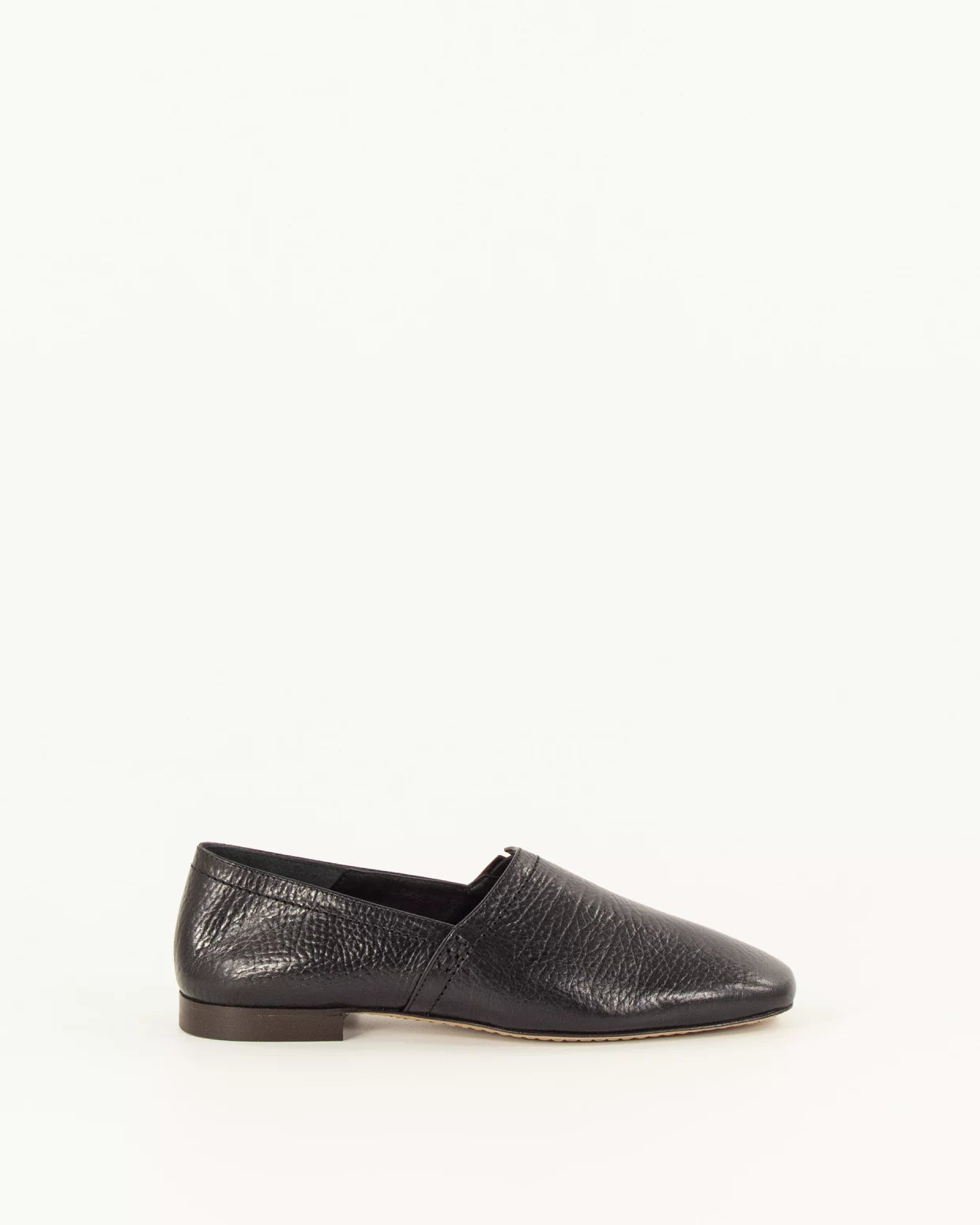 Ceza Slipper - Black Leather