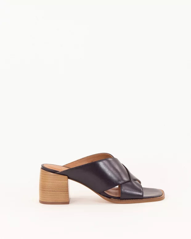 Sokosti Pantoletten - Black Leather