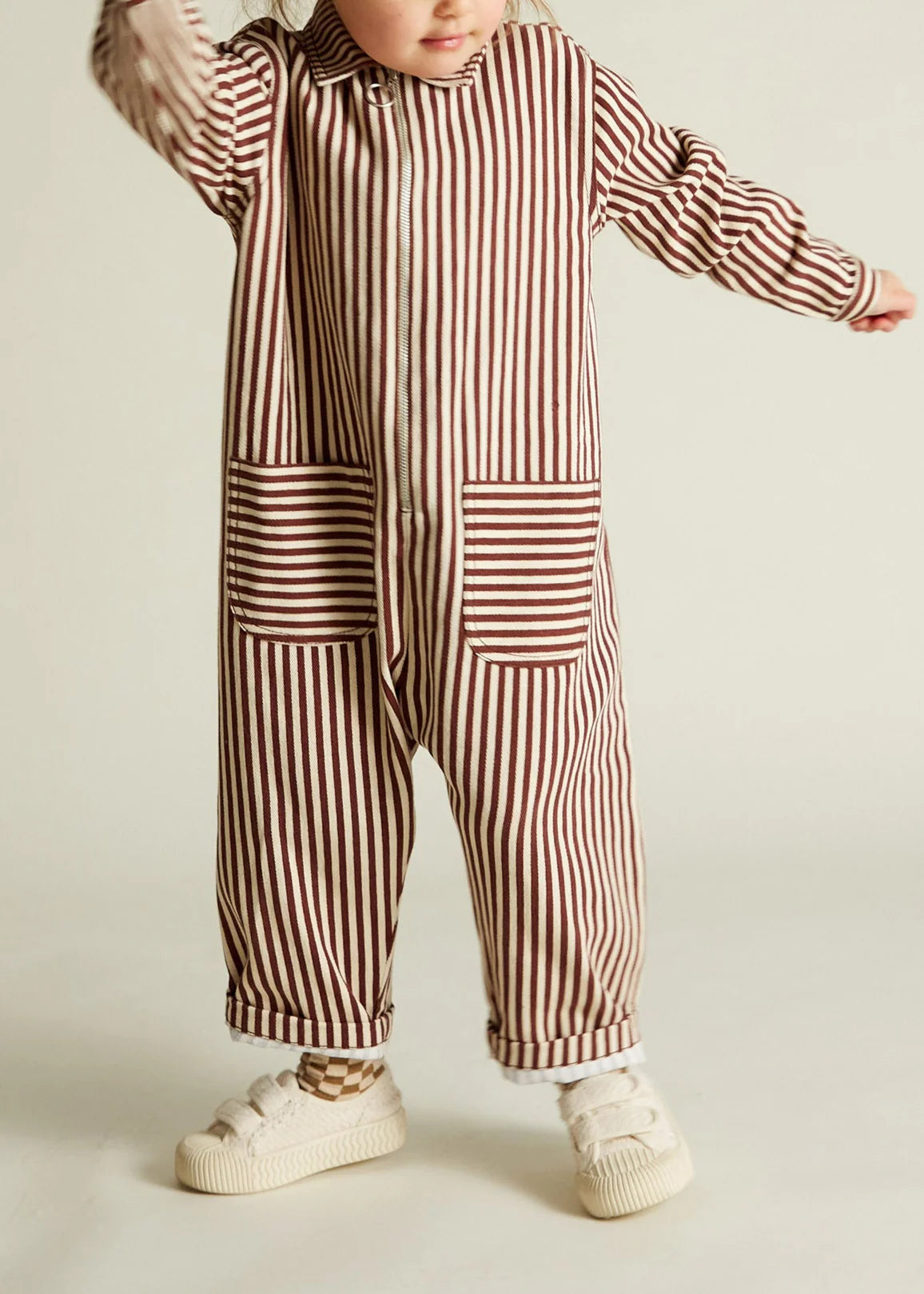 Syd Maroon Stripe Boilersuit