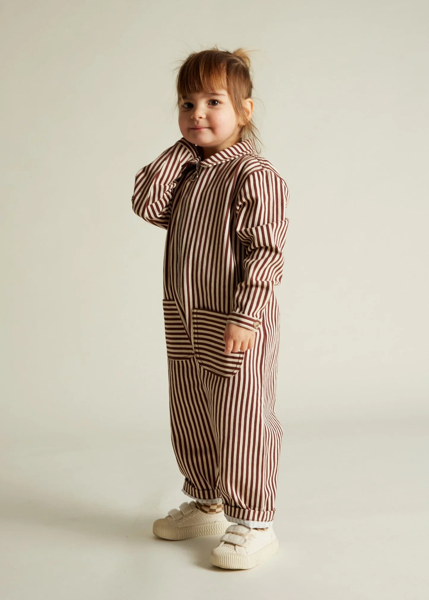 Syd Maroon Stripe Boilersuit