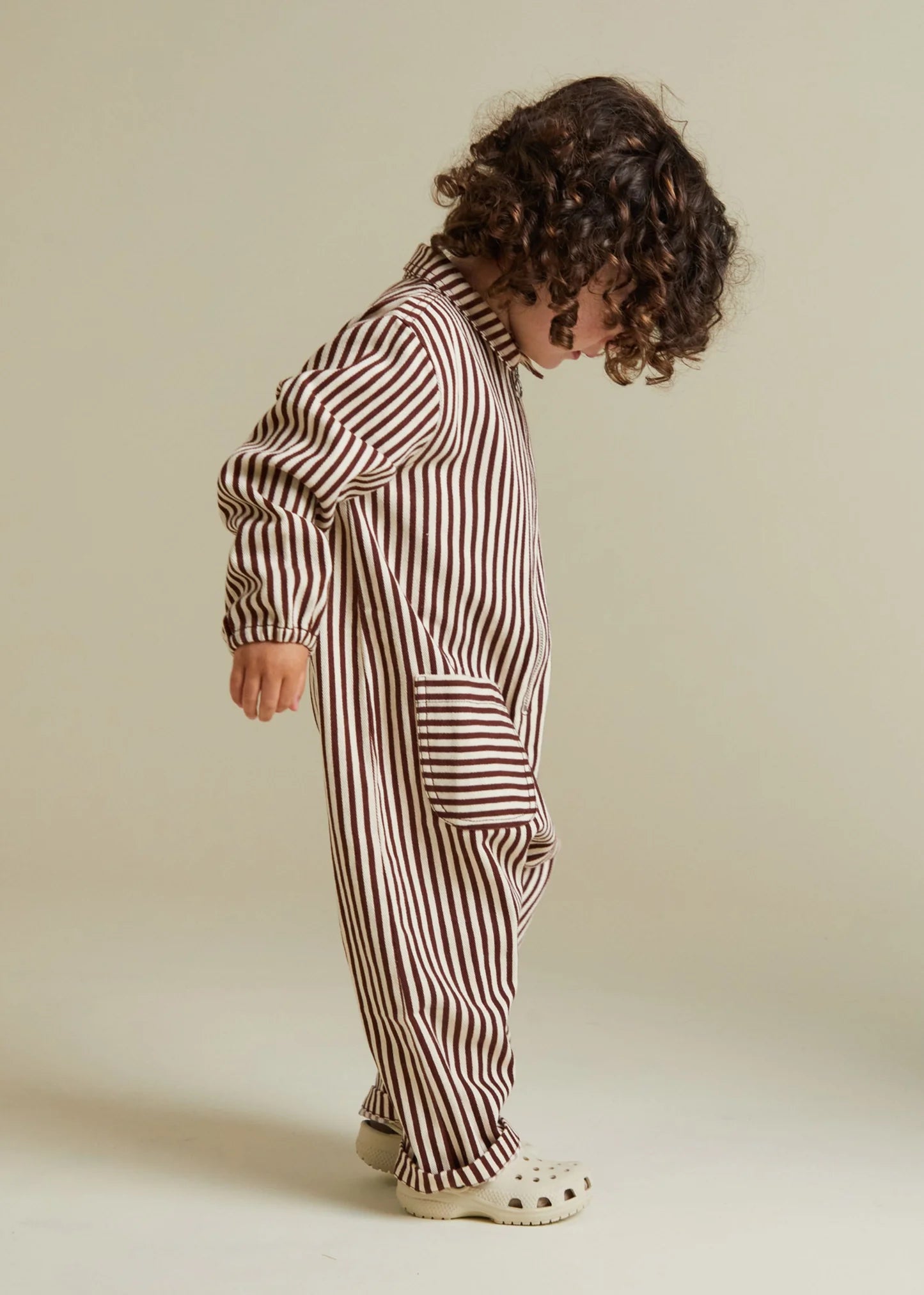 Syd Maroon Stripe Boilersuit