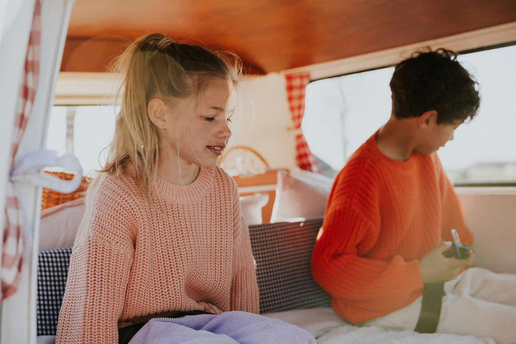 Chunky Knit Sweater - Coral Pink