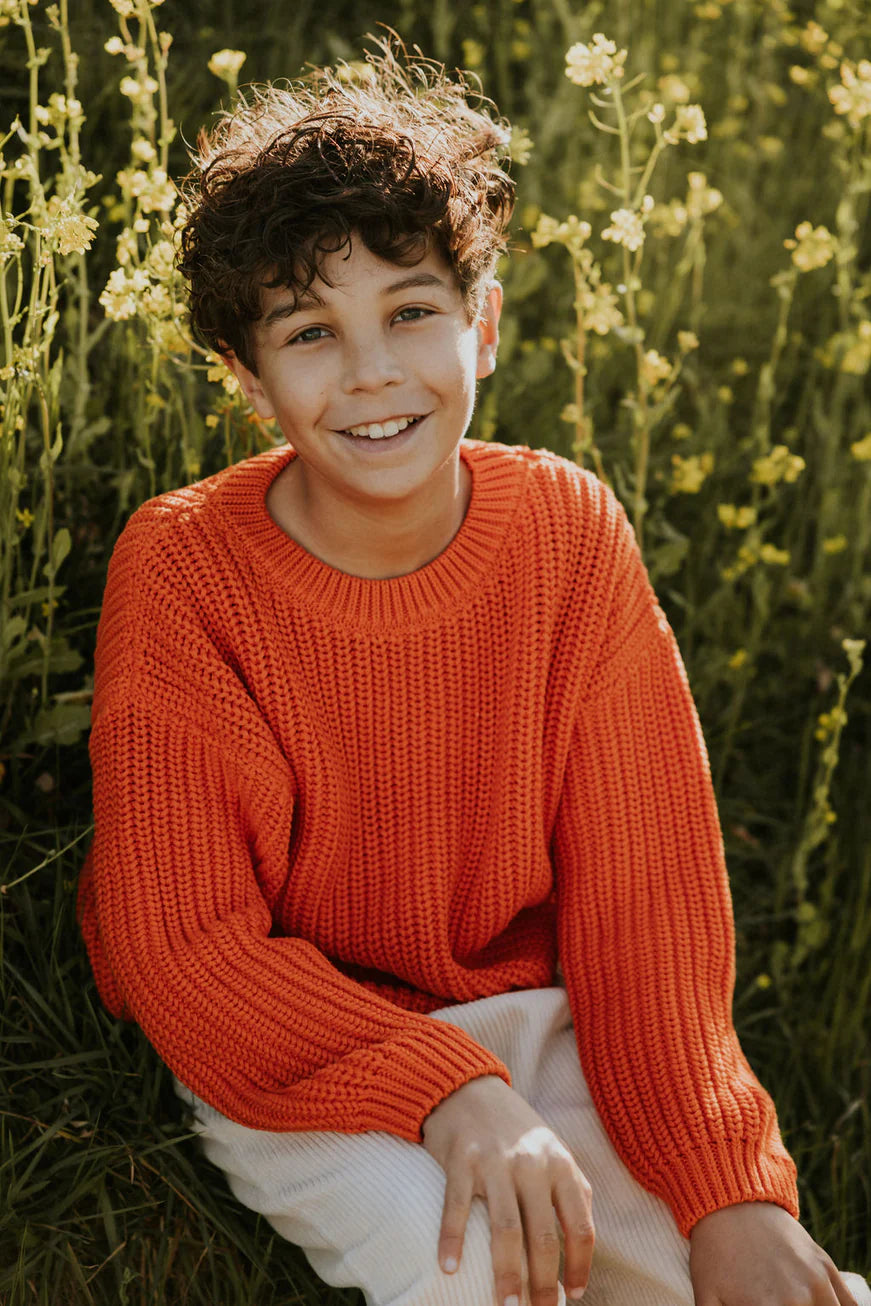 Chunky Knit Sweater - Pumpkin