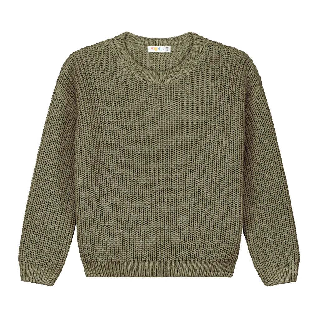 W's Chunky Knit Sweater - Sage
