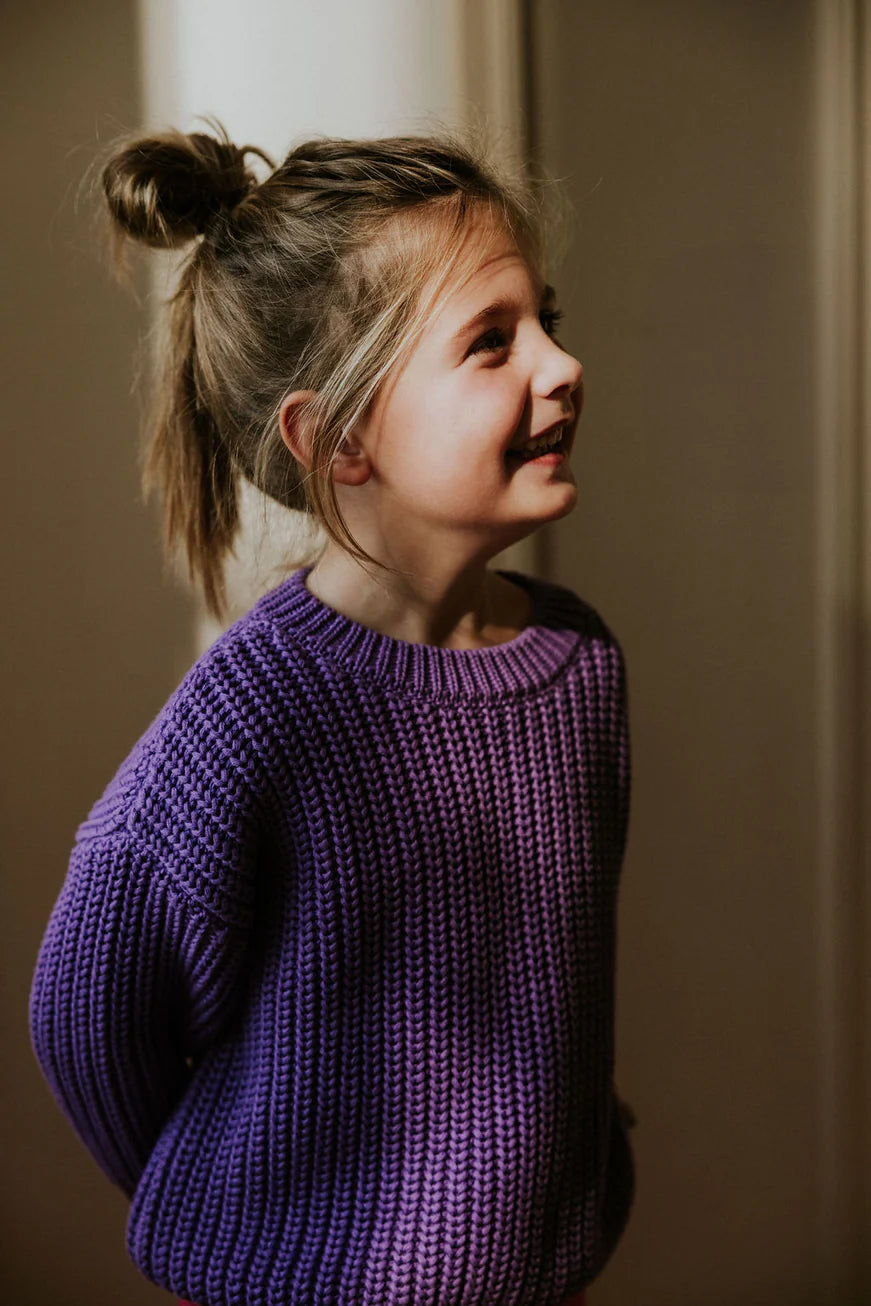 Chunky Knit Sweater - Amethyst