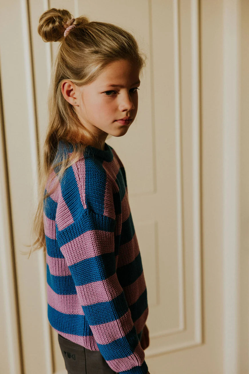Stripes Knitted Sweater - Cotten Candy