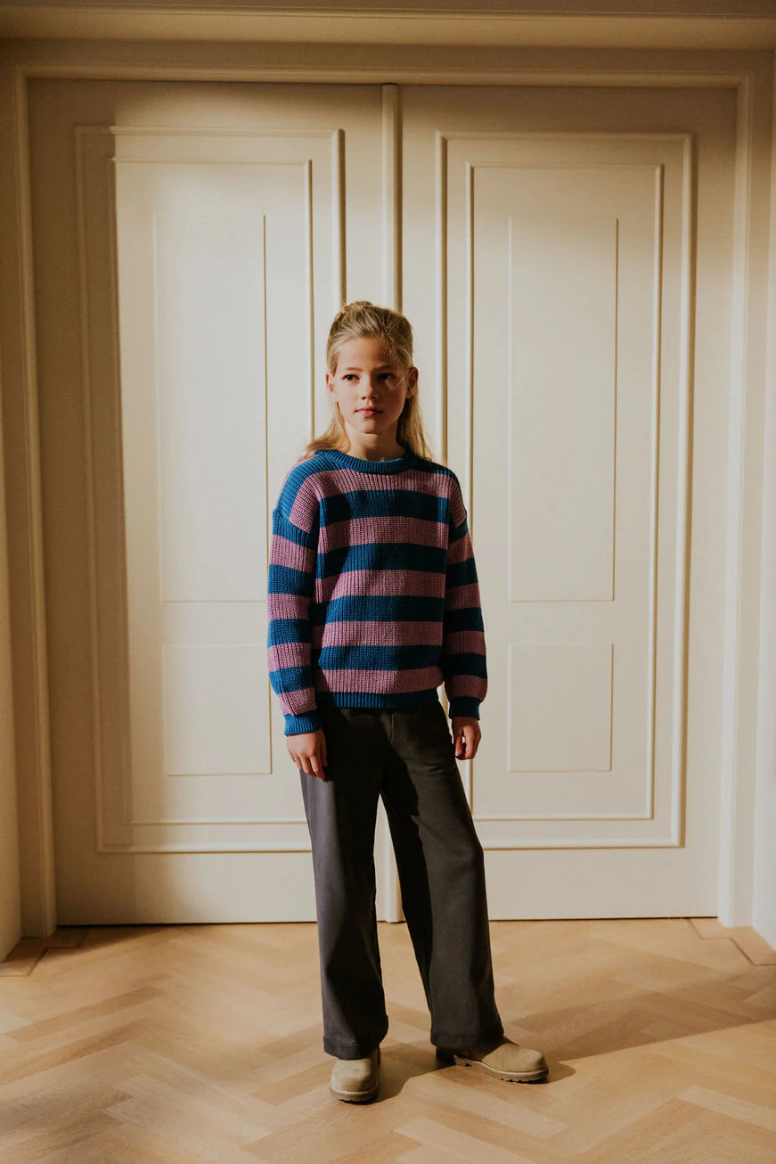 Stripes Knitted Sweater - Cotten Candy