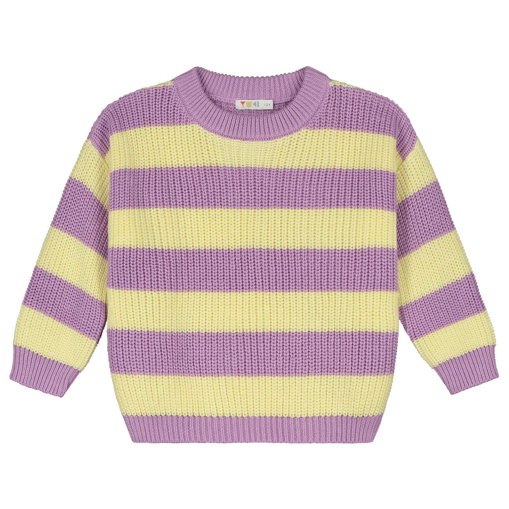 Stripes Knit Sweater - Ice Cream